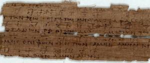 Papari of lyrics and musical notation from about 260 AD
